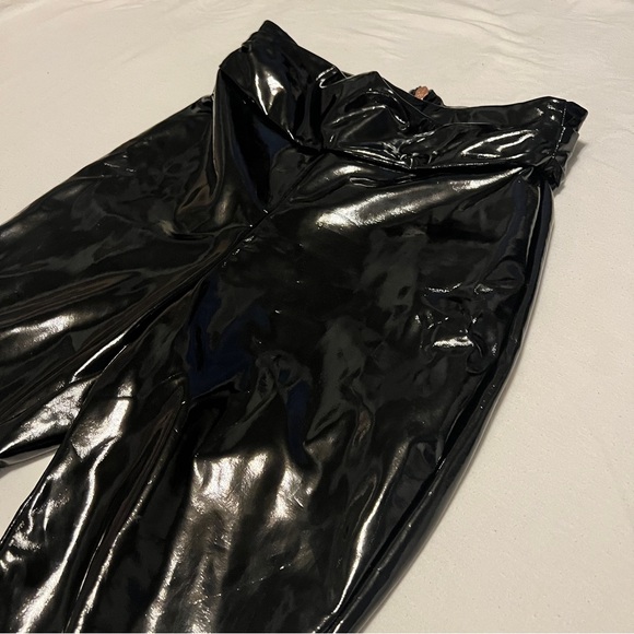 Nookie Viktoria Black Pants Shinny Skinny Sexy Size Large - Picture 3 of 8